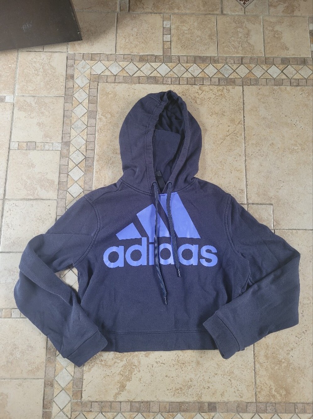 Women's Adidas Cropped Hoodie Sweatshirt